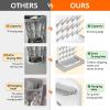 Lifewit Large Baby Bottle Drying Rack, 15 Hooks Vertical Rack Dryer with Removable Pacifiers Box, Drip Tray, Space Saving Countertop Holder Organizer for Weighted Straws, Pump Parts(with Drain Mat)