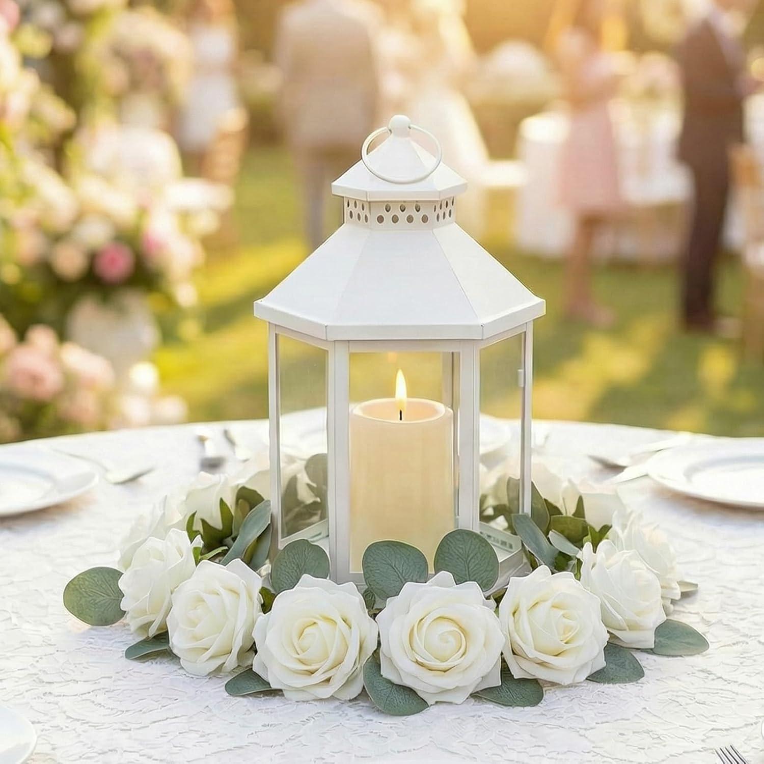 imageLifewit Artificial Flowers 25 Pcs Ivory Foam Real Looking Roses with Stems Fake Roses for DIY Wedding Bouquets Centerpieces Arrangements Valentine DecorationsIvory