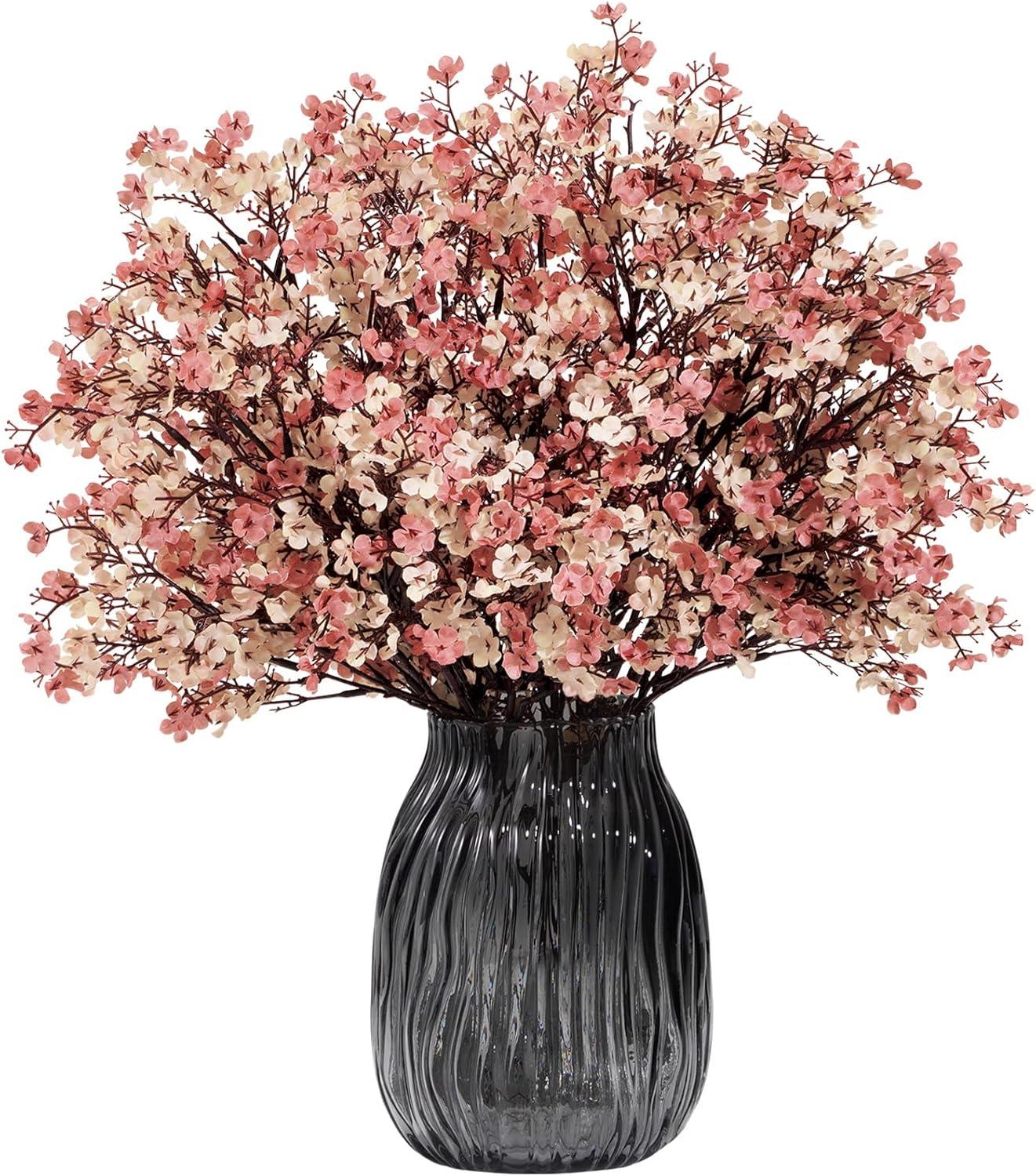 imageLifewit Babys Breath Artificial Flowers 10 Bundles Silk Gypsophila Faux Floral Stems for Wedding Bouquets Home Decor Centerpieces DIY Arrangements Farmhouse amp Party Decorations Beige BrownBeige Brown