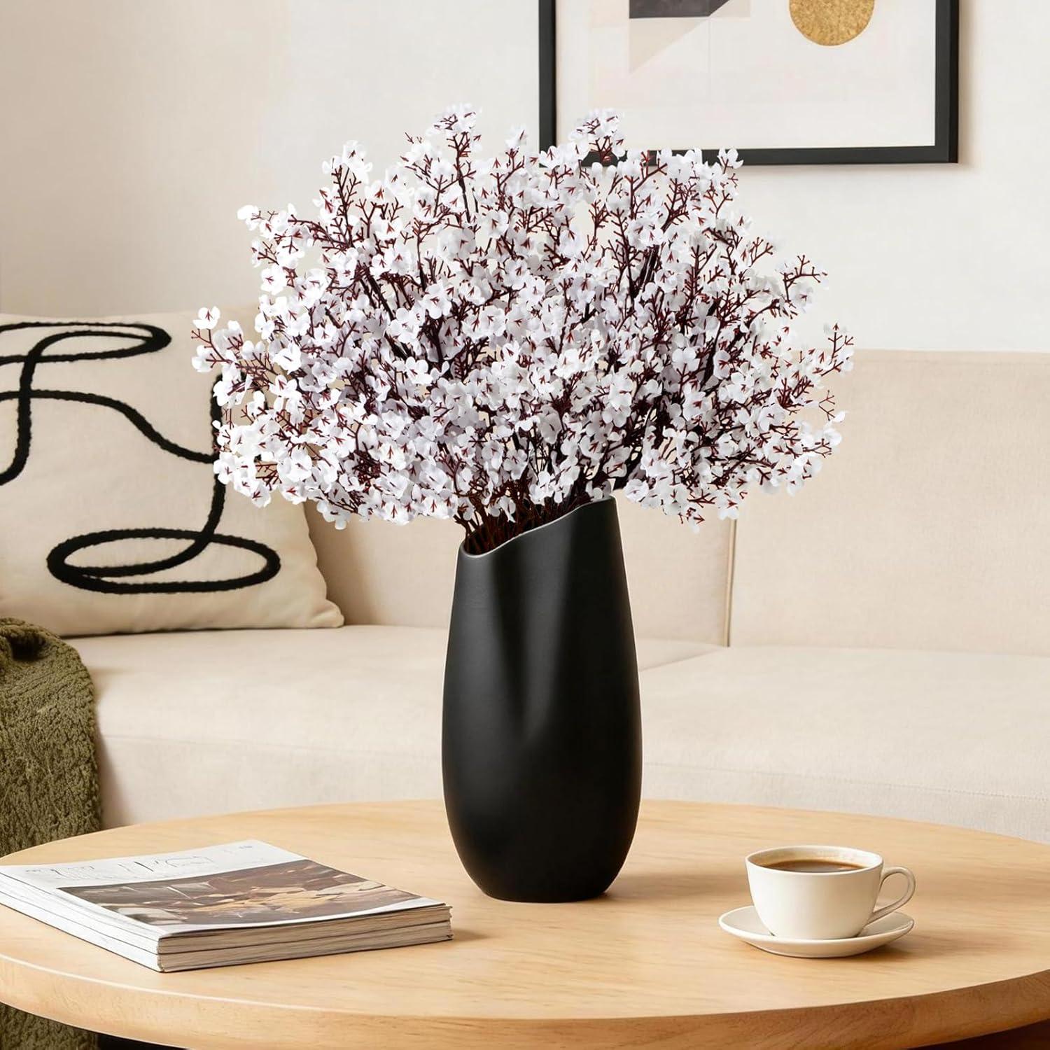 imageLifewit Babys Breath Artificial Flowers 10 Bundles Silk Gypsophila Faux Floral Stems for Wedding Bouquets Home Decor Centerpieces DIY Arrangements Farmhouse amp Party Decorations Beige BrownWhite