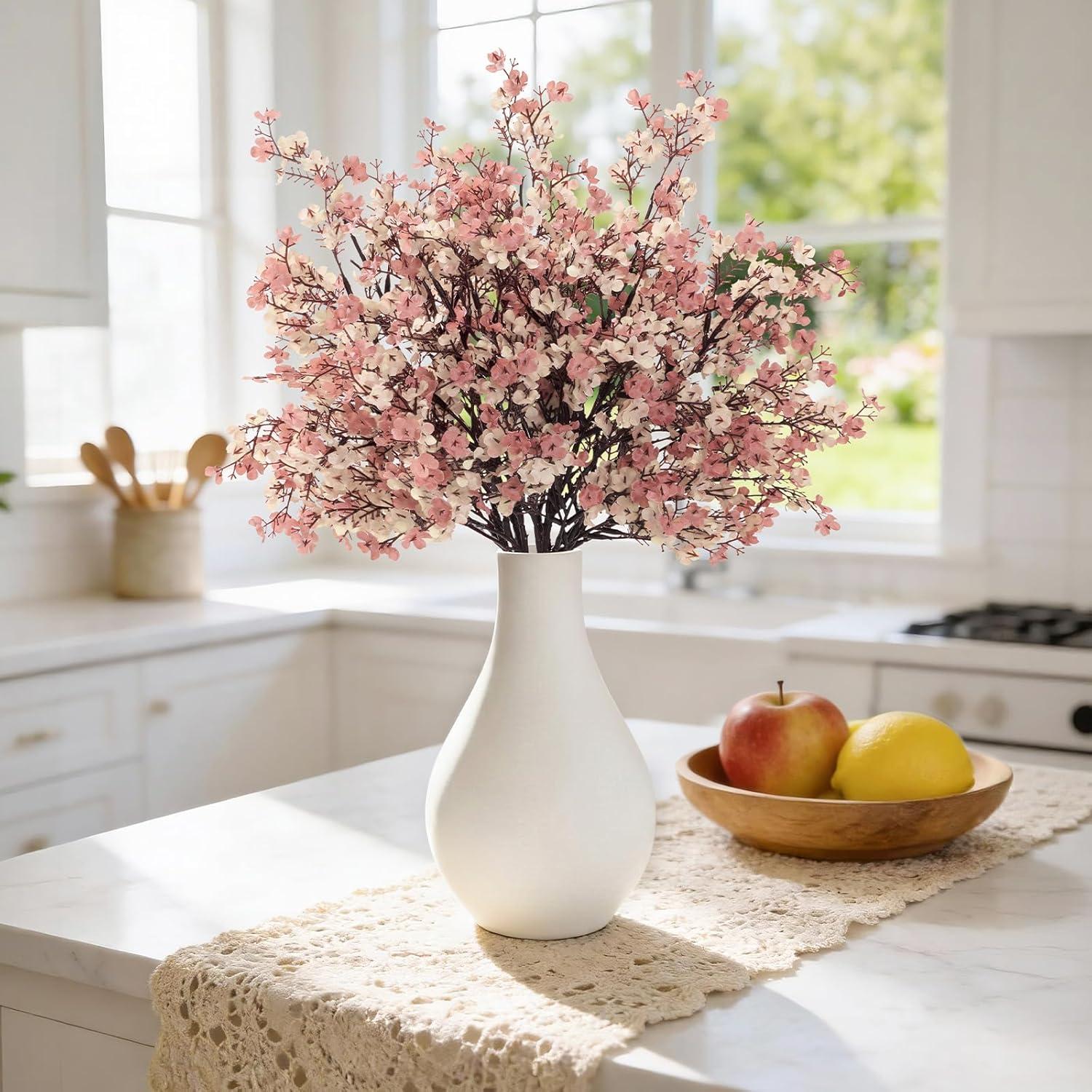 imageLifewit Babys Breath Artificial Flowers 10 Bundles Silk Gypsophila Faux Floral Stems for Wedding Bouquets Home Decor Centerpieces DIY Arrangements Farmhouse amp Party Decorations Beige BrownBeige Brown