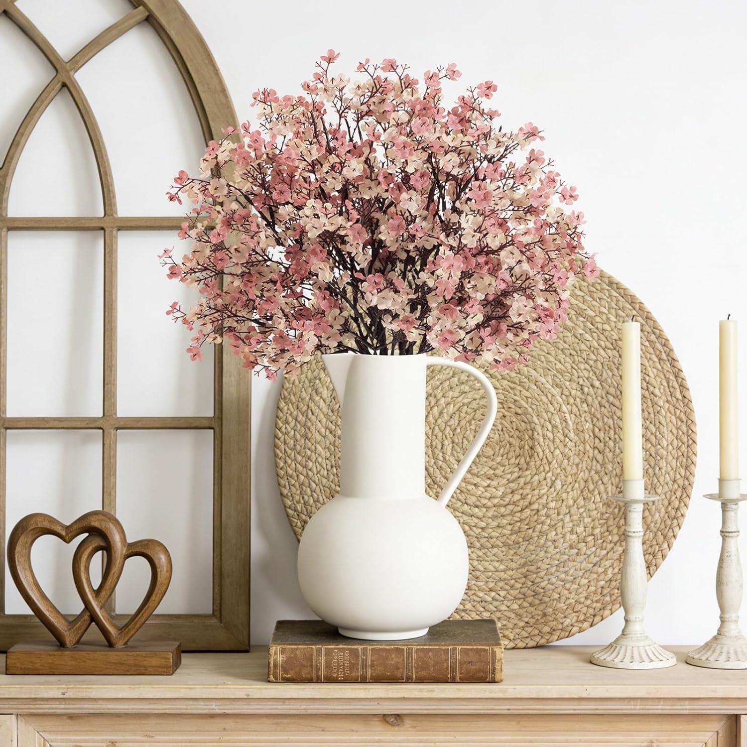 imageLifewit Babys Breath Artificial Flowers 10 Bundles Silk Gypsophila Faux Floral Stems for Wedding Bouquets Home Decor Centerpieces DIY Arrangements Farmhouse amp Party Decorations Beige BrownBeige Brown