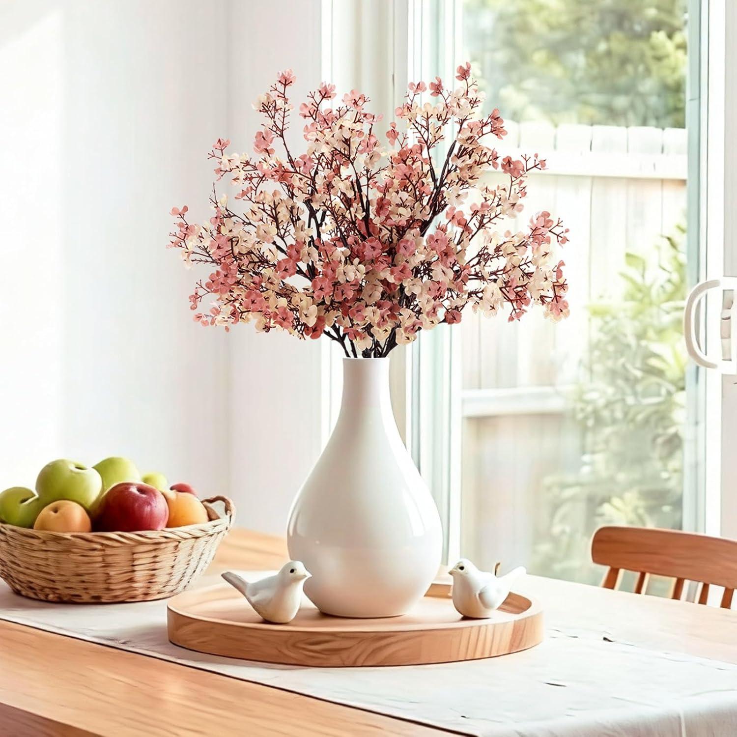 imageLifewit Babys Breath Artificial Flowers Silk Gypsophila Faux Floral Stems for Wedding Bouquets Home Decor Centerpieces DIY Arrangements Farmhouse amp Party Decorations Beige Brown 6 BundlesBeige Brown