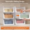 Lifewit 6 Pack Stackable Closet Organizers and Storage Basket for Clothes, Plastic Sweater Storage Bins for Wardrobe, Multifunctional Pants Organizer for RV, Pantry, Kitchen, Dorm, 32 cm/12.6 inch(L)(12)