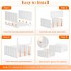 Lifewit 6 Pack Stackable Closet Organizers and Storage Basket for Clothes, Plastic Sweater Storage Bins for Wardrobe, Multifunctional Pants Organizer for RV, Pantry, Kitchen, Dorm, 32 cm/12.6 inch(L)(20)