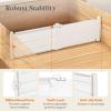 Lifewit 6″ Tall 5 Pack Drawer Dividers, 30-47cm/11.5-18.5″ Expandable Drawer Divider for Clothes, Adjustable Dresser Drawer Organizers, Drawers Separators for Dresser/Bathroom/Closet/Kitchen White(9)