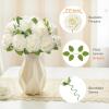 Lifewit Artificial Flowers, 25 Pcs Ivory Foam Real Looking Roses with Stems, Fake Roses for DIY Wedding Bouquets, Centerpieces Arrangements, Valentine Decorations(Ivory)