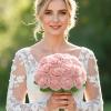 Lifewit Artificial Flowers, 25 Pcs Ivory Foam Real Looking Roses with Stems, Fake Roses for DIY Wedding Bouquets, Centerpieces Arrangements, Valentine Decorations(Blush)