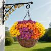 Lifewit Artificial Flowers Daisy for Outdoor Indoor, 6 Bundles Plastic Fake Flowers Mums for Home Garden Decor, Porch, Window Box, Faux Realistic Plants with UV Resistant(Mix for Yellow Orange Red)(3 Mix Color(yellow Orange Red))
