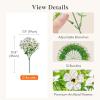 Lifewit Artificial Flowers for Outdoors, 12 Bundles Plastic Fake Flowers Daisy for Home Garden Decor, Faux Plants for Spring Summer Porch, Window Box, Vase Decoration(4 Mix Color)(White)
