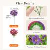 Lifewit Artificial Flowers for Outdoors, 12 Bundles Plastic Fake Flowers Daisy for Home Garden Decor, Faux Plants for Spring Summer Porch, Window Box, Vase Decoration(4 Mix Color)(Fuchsia & Purple)