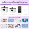 Lifewit Laundry Pods Container with Lid, Dryer Sheet Holder, Room Organization Storage for Coffee Pods Kcup Washing Powder, Scent Booster Beads, 2600 ml/0.7gal，Natural,3 Pcs(Black)