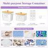 Lifewit Laundry Pods Container with Lid, Dryer Sheet Holder, Room Organization Storage for Coffee Pods Kcup Washing Powder, Scent Booster Beads, 2600 ml/0.7gal，Natural,3 Pcs(Natural)