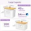 Lifewit Laundry Pods Container with Lid, Dryer Sheet Holder, Room Organization Storage for Coffee Pods Kcup Washing Powder, Scent Booster Beads, 2600 ml/0.7gal，Natural,3 Pcs(Natural)