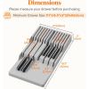Lifewit Magnetic Drawer Knife Organizers Insert, Kitchen Plastic In Drawer Knife Block Slots, Steak Chefs Knives Holder Storage Sets for 12 Knives and 1 Sharpening Steel, Large, Gray(Gray)
