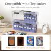 Lifewit Trading Card Storage Box with 8 Adjustable Dividers, Reinforced Latch Deck Box with Writable Labels, Stackable Case Fit for MTG, Sport Cards up to 900 Unsleeve(180 with Toploader), 2 Pack(4)