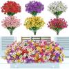 Lifewit Artificial Flowers for Outdoors, 24 Bundles Plastic Fake Flowers Daisy for Home Garden Decor, Faux Plants for Spring Summer Porch, Window Box, Vase Decoration(6 Mix Color)(6 Mix Color)
