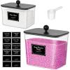 Lifewit Laundry Pods Container with Lid, Dryer Sheet Holder, Room Organization Storage for Coffee Pods Kcup Washing Powder, Scent Booster Beads, 2600 ml/0.7gal，Natural,3 Pcs(Black)