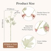 Lifewit Beige Artificial Flower for Vase, 10 Pcs Faux Silk Mums Ball with Long Stems and 2 Pcs Eucalyptus Stems for Home Decor, Fake Small Kiku for Floral Arrangement, Pom Pom for Centerpieces(White)