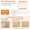 Lifewit Drawer Dividers for Clothes, 3.2″ High 10.5″-16.5″ Expandable Dresser Drawer Organizers, Adjustable White Plastic Separators for Kitchen, Cabinet, Nursery, Socks & Underwear Storage, 4 Pack(16)