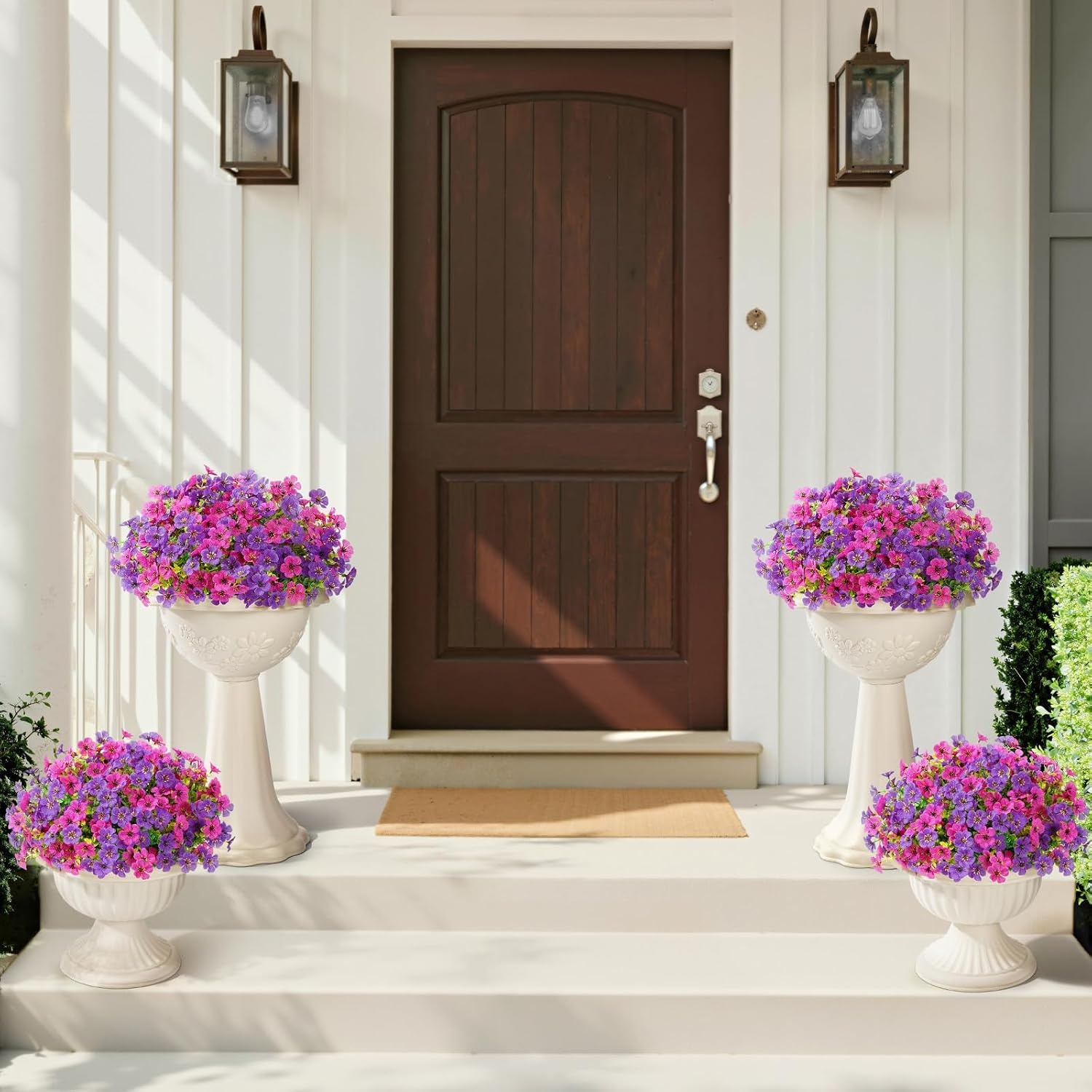 image:imageLifewit Fall Artificial Flowers for Outdoor Faux Flowers for Garden DecorFuchsia Purple