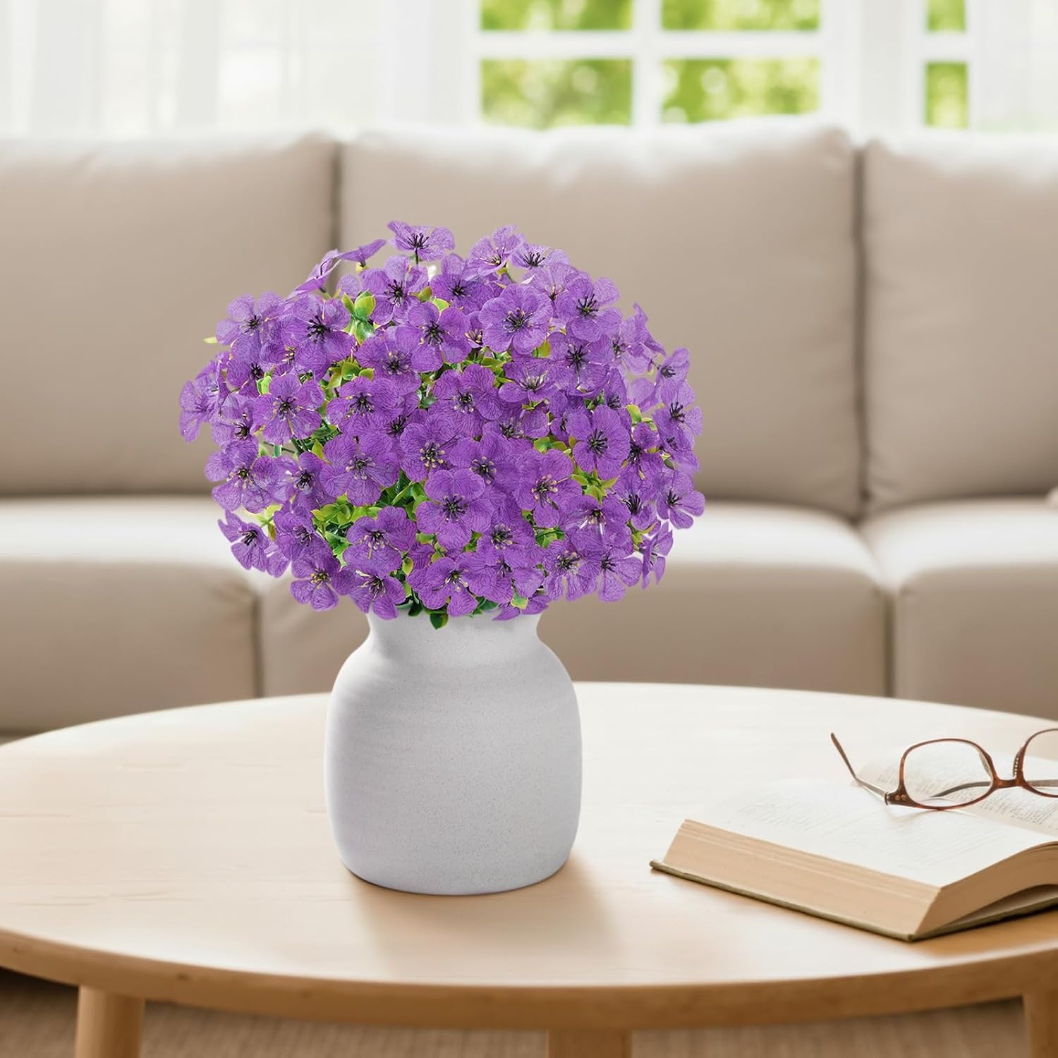 image:imageLifewit Fall Artificial Flowers for Outdoor Faux Flowers for Garden DecorPurple