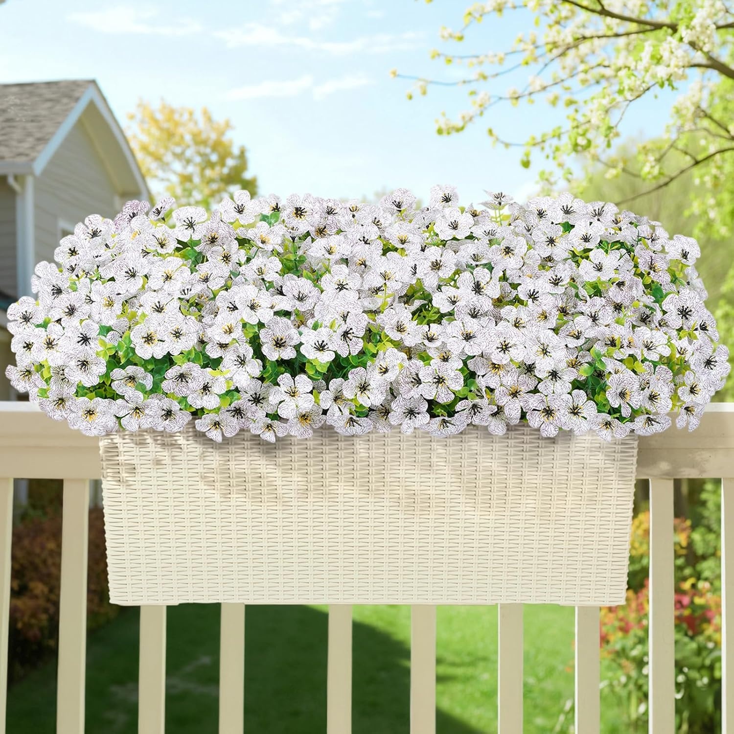 image:imageLifewit Fall Artificial Flowers for Outdoor Faux Flowers for Garden DecorWhite