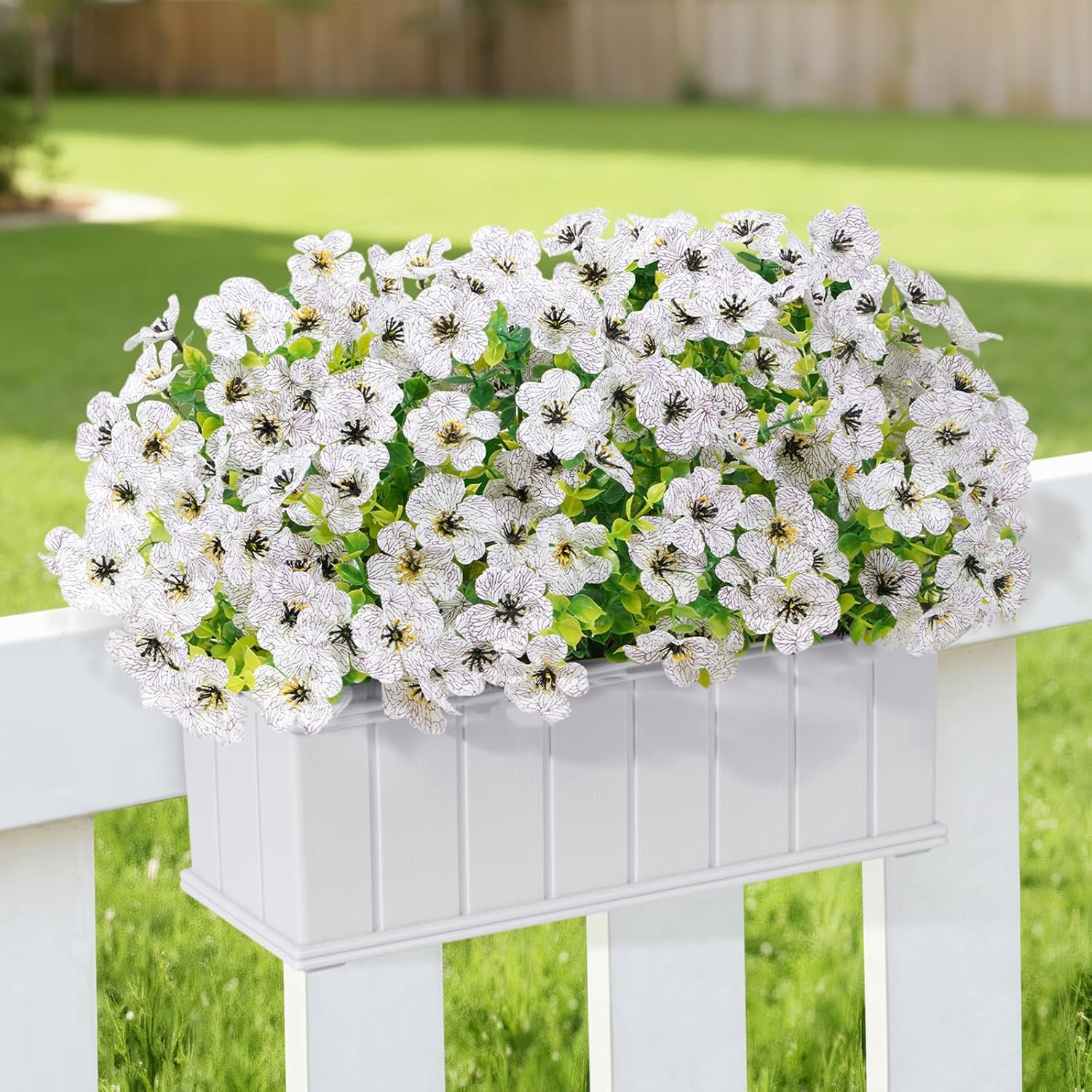image:imageLifewit Fall Artificial Flowers for Outdoor Faux Flowers for Garden DecorWhite