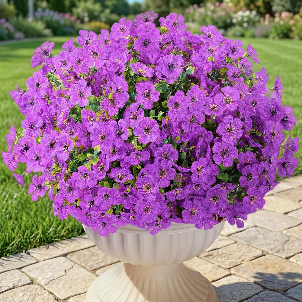 image:imageLifewit Fall Artificial Flowers for Outdoor Faux Flowers for Garden DecorPurple