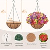 Lifewit 12 Bundles Artificial Hanging Flowers Baskets for Outdoor Decor(4 Mix Color(fuchsia Purple Yellow Red))