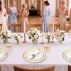 Lifewit 350PCS Gold Plastic Pre-Wrapped Tableware Sets for 50 Guests(Gold)