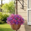 Lifewit Fall Artificial Flowers for Outdoor, Faux Flowers for Garden Decor(Fuchsia & Purple)