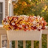 Lifewit Fall Artificial Flowers for Outdoor, Faux Flowers for Garden Decor(Orange Brown)