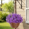 Lifewit Fall Artificial Flowers for Outdoor, Faux Flowers for Garden Decor(Purple)