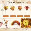 Lifewit Fall Artificial Flowers for Outdoor, Faux Flowers for Garden Decor(Sunset Orange)