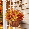 Lifewit Fall Artificial Flowers for Outdoor, Faux Flowers for Garden Decor(Sunset Orange)