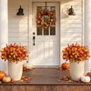 Lifewit Fall Artificial Flowers for Outdoor, Faux Flowers for Garden Decor(Sunset Orange)