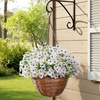 Lifewit Fall Artificial Flowers for Outdoor, Faux Flowers for Garden Decor(White)