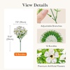 Lifewit Fall Artificial Flowers for Outdoor, Faux Flowers for Garden Decor(White)