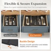 Lifewit Utensil Organizer for Kitchen Drawers, Expandable Utensil Tray(Black)