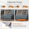 Lifewit Utensil Organizer for Kitchen Drawers, Expandable Utensil Tray(Gray)