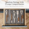 Lifewit Utensil Organizer for Kitchen Drawers, Expandable Utensil Tray(Gray)