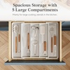 Lifewit Utensil Organizer for Kitchen Drawers, Expandable Utensil Tray(White)