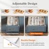 Lifewit Utensil Organizer for Kitchen Drawers, Expandable Utensil Tray(White)