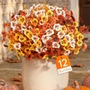 Lifewit Fall Artificial Flowers for Outdoor, Faux Flowers for Garden Decor(Orange Brown)
