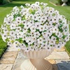 Lifewit Fall Artificial Flowers for Outdoor, Faux Flowers for Garden Decor(White)