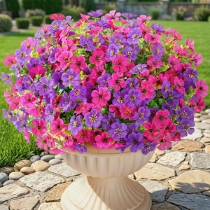 Lifewit Fall Artificial Flowers for Outdoor, Faux Flowers for Garden Decor(Fuchsia & Purple)