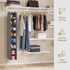 Lifewit 8 Tier Shoe Hanging Organizer for Closet, Folding Fabric Shoes Storage with Two Sturdy Hangers, Hanging Shoe Organizers for Shelves, Wardrode, Dorm, 11.8″ L X 5.9″ W X 41.3″ H, Gray
