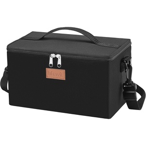 Lifewit Insulated Lunch Box for Women Men Adults, Leak-Proof Lunch Bag with Adjustable Strap, Reusable Soft Cooler Tote Food Container for Work, Picnic, Travel, Black, 9.8″ x 6.1″ x 6.7″